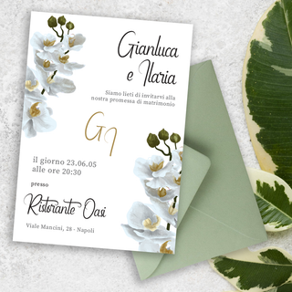 Invito Promessa di Matrimonio White