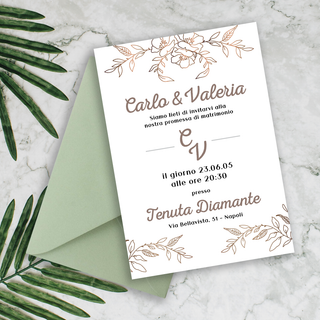 Invito Promessa di Matrimonio Rose Gold